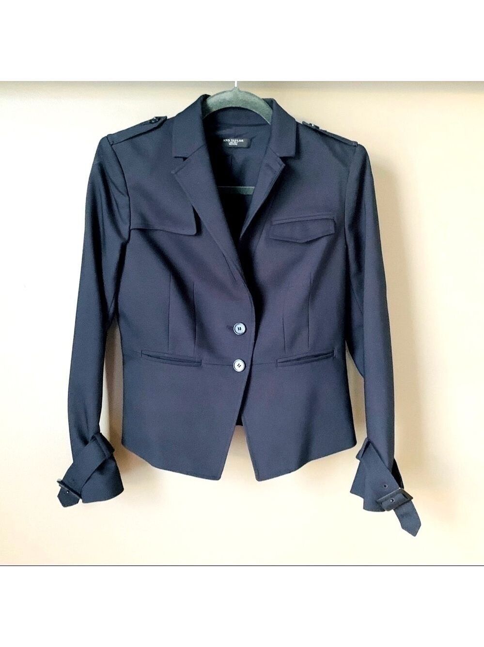Ann Taylor Petite Navy Blue Blazer